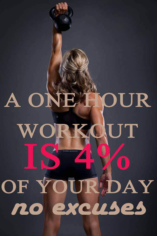 One Hour Workout is 4% of Your Day