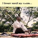 Meditating before an exam