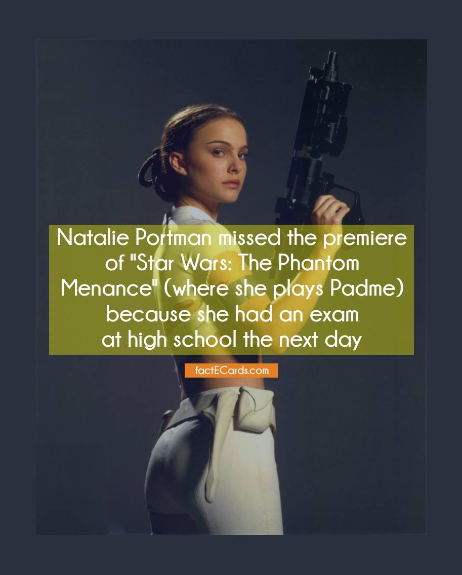 Natalie Portman Missed Star Wars Premiere