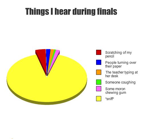 Things I Hear During Finals Pie Chart