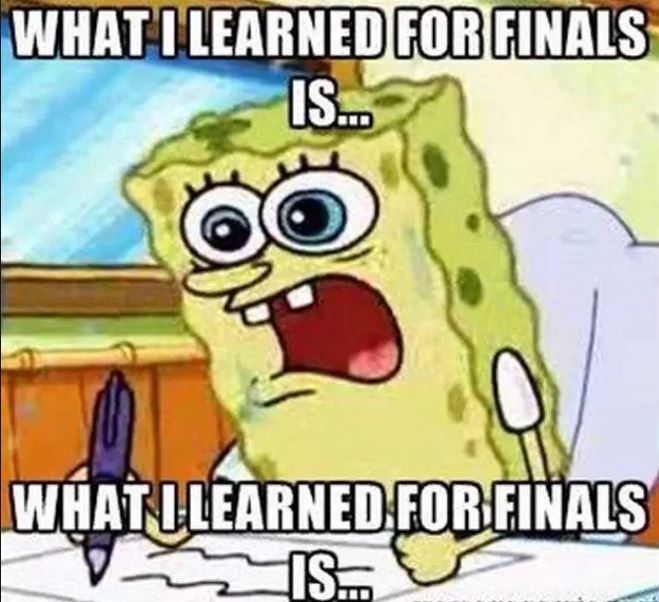 What I Learned For Finals Is...