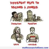 Different ways to become a zombie