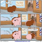 Hamster getting infinite hair cuts