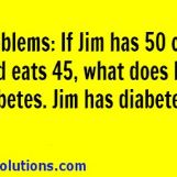 45 chocolate bars gives Jim diabetes