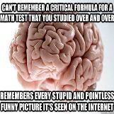 Remembering all the wrong things during a test