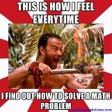 How solving math problems feels like