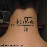 Quadratic formula tattoo