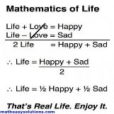 Life is half happy and half sad