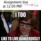 Last minute assignment due