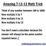 Magic math trick