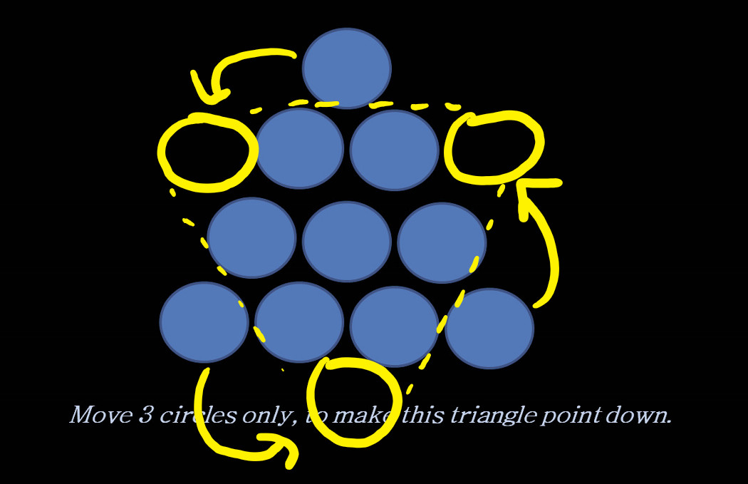 Can you make this triangle point down? (SOLUTION)