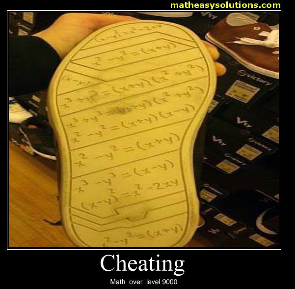 Cheating on the buttom of the shoes