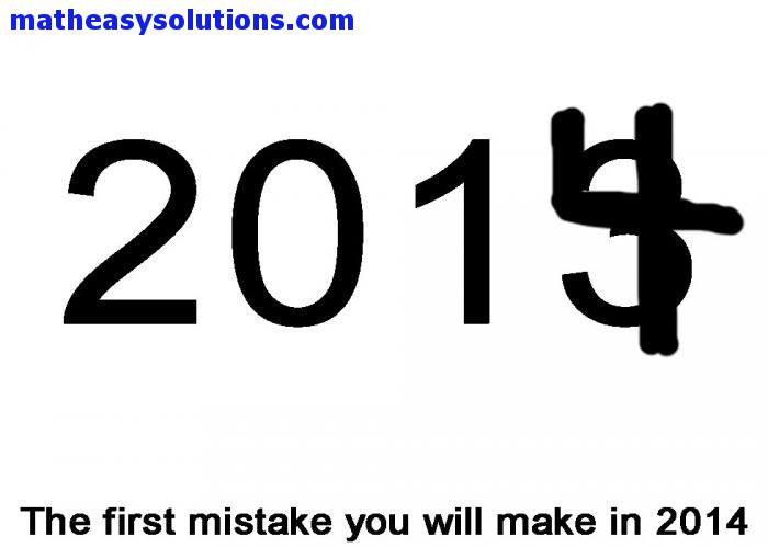 The first mistake of 2014