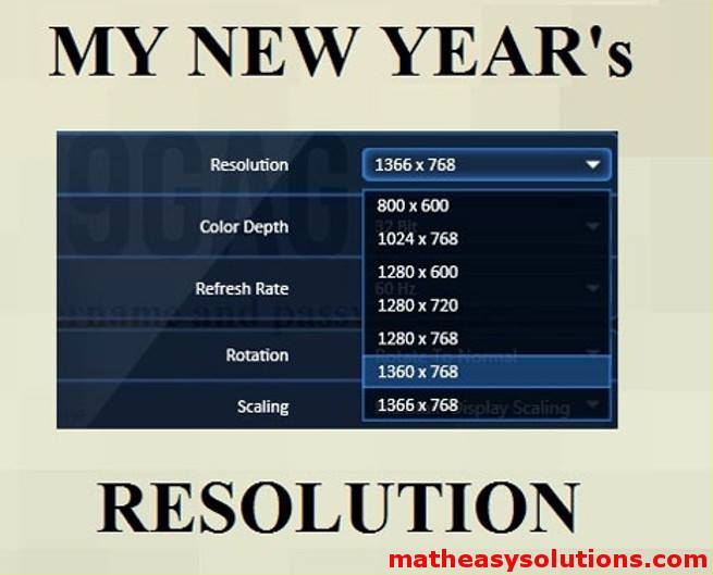 New years resolution
