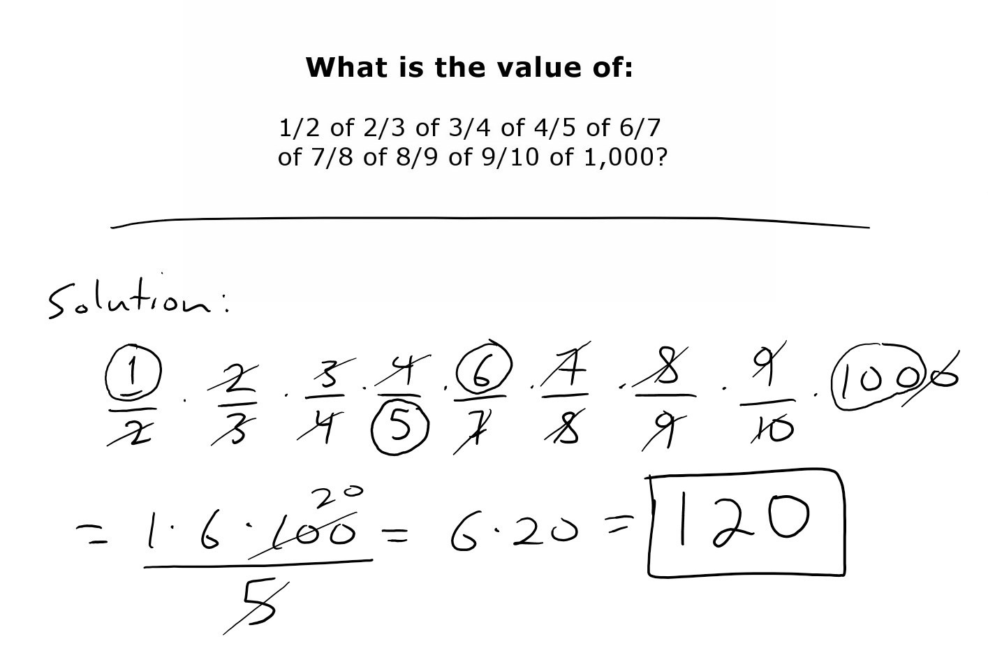 Math Fractions Puzzle (SOLUTION)
