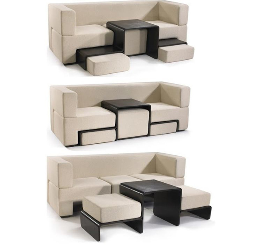 Amazing Couch With Sliding Table