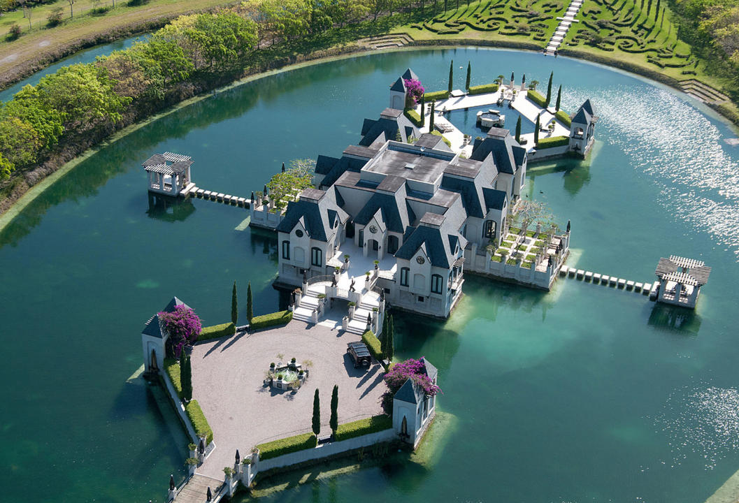Beautiful Mansion In A Lake