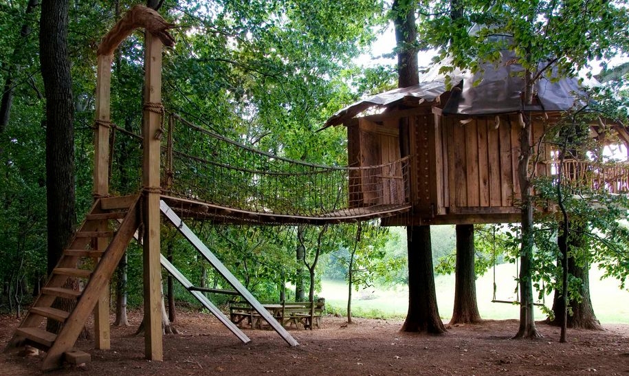 Cool Treehouse with a Bridge