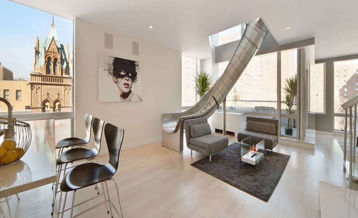 Indoor Slide Replaces Stairs