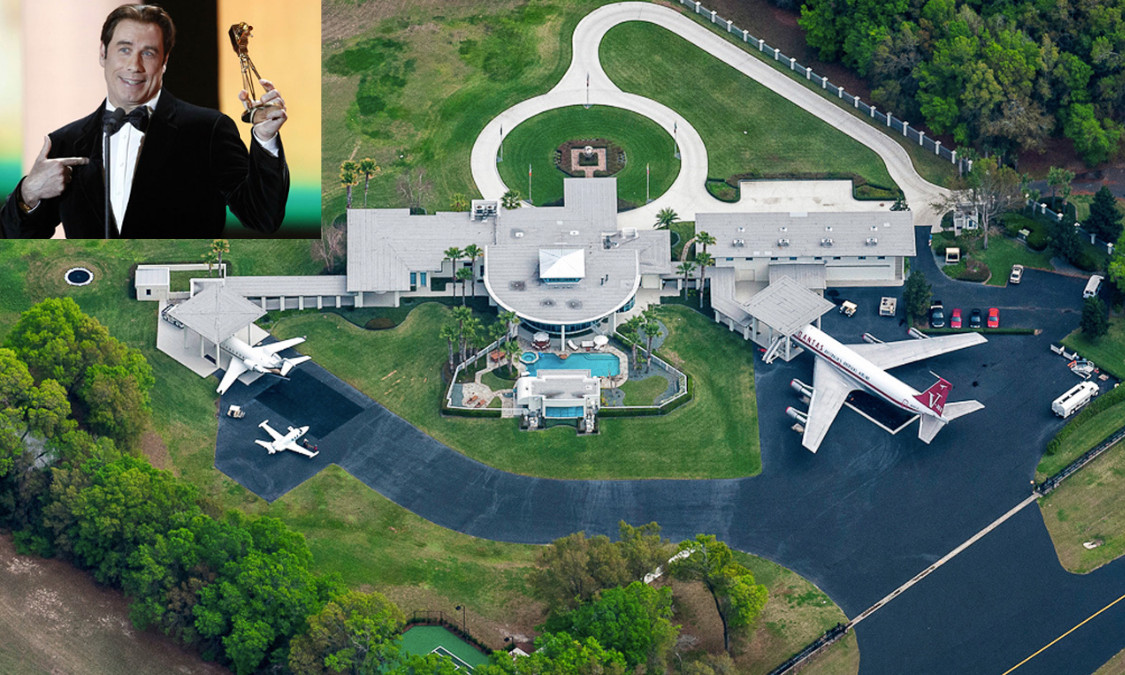 John Travolta Mansion With Jets
