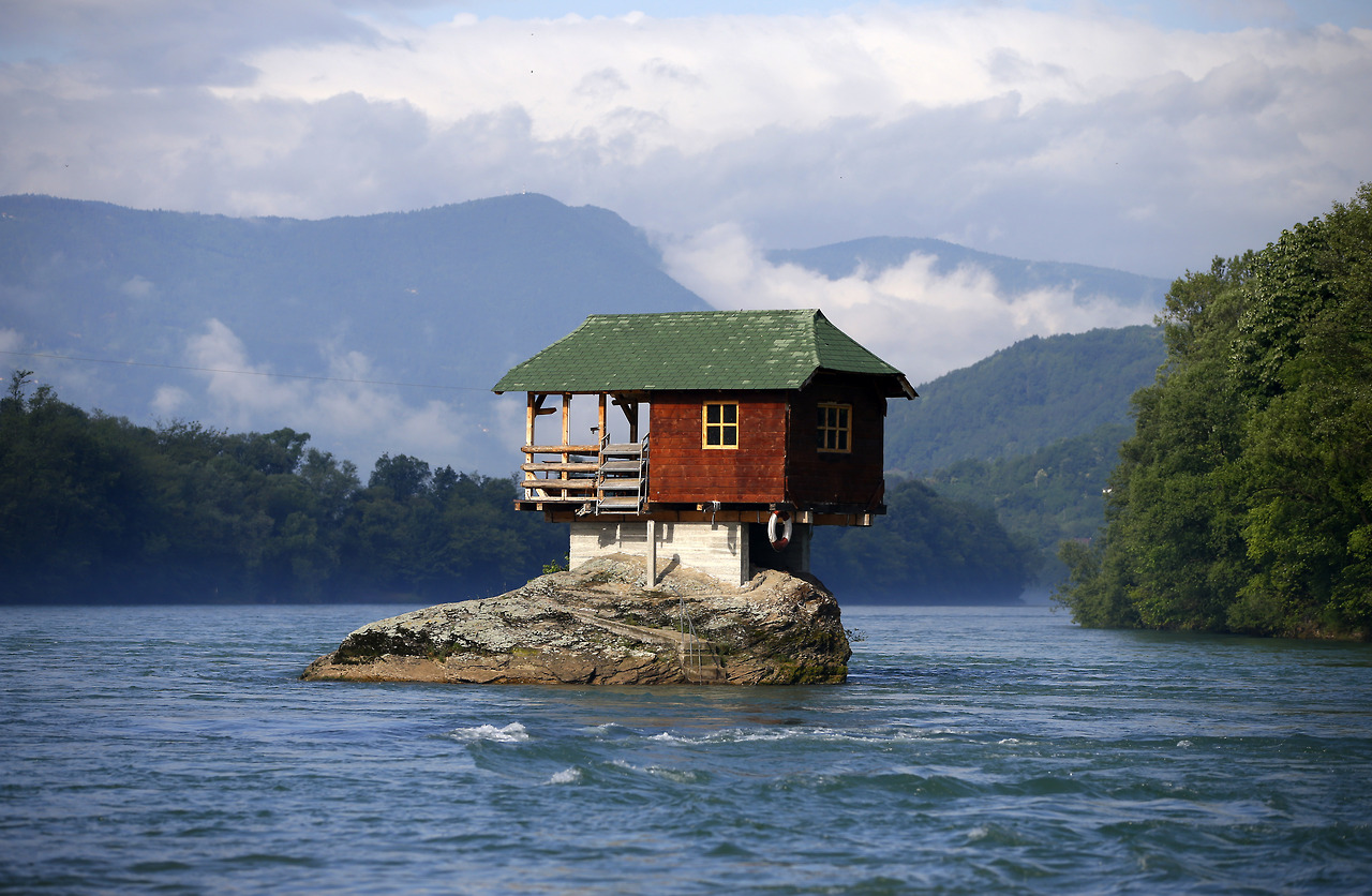 Lonely House In A Lake