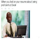 Lied on Resume about being proficient at Microsoft Excel