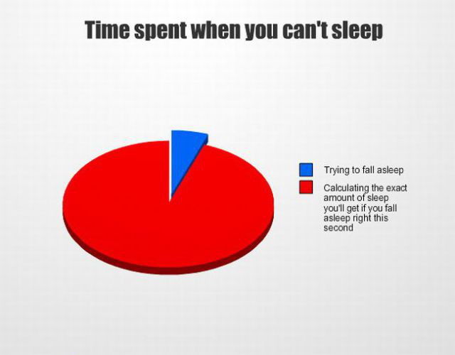 Pie Chart of me when I can't sleep