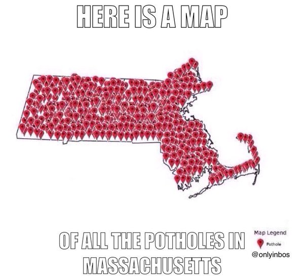 Potholes in Massachusetts 